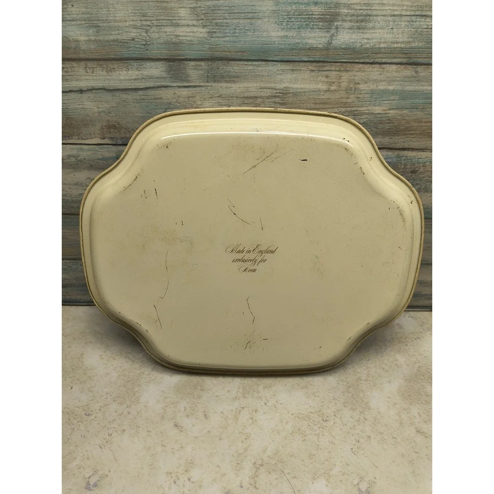 Vintage Avon Floral Print Vanity Tray Made In England